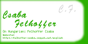 csaba felhoffer business card